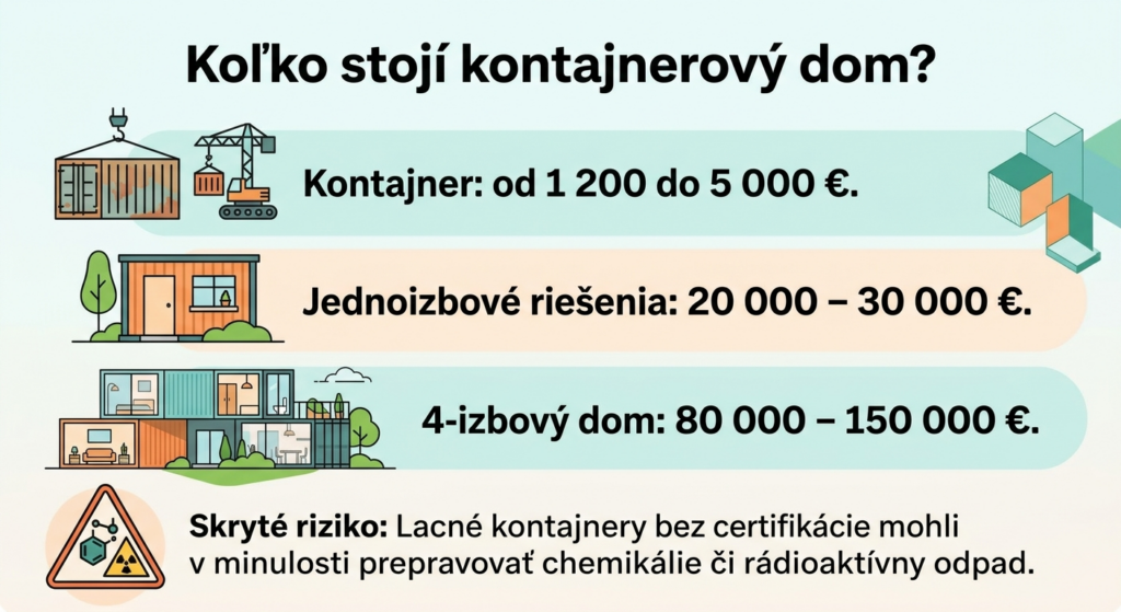 koľko stojí kontajnerový dom - infografika dom snov